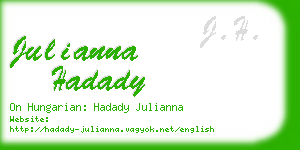 julianna hadady business card